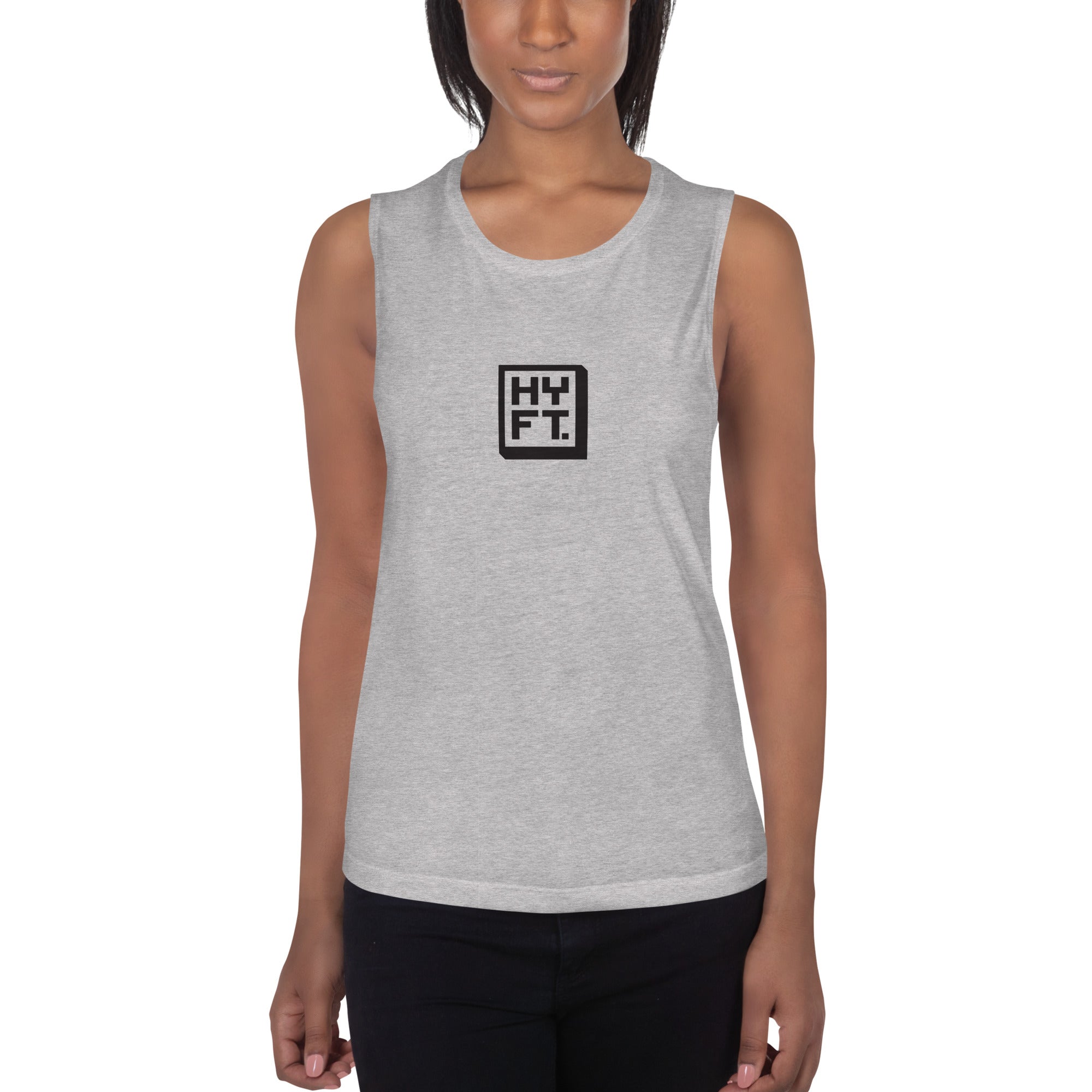 Hoye Fit Boxed Logo - Light Tanks Black Print