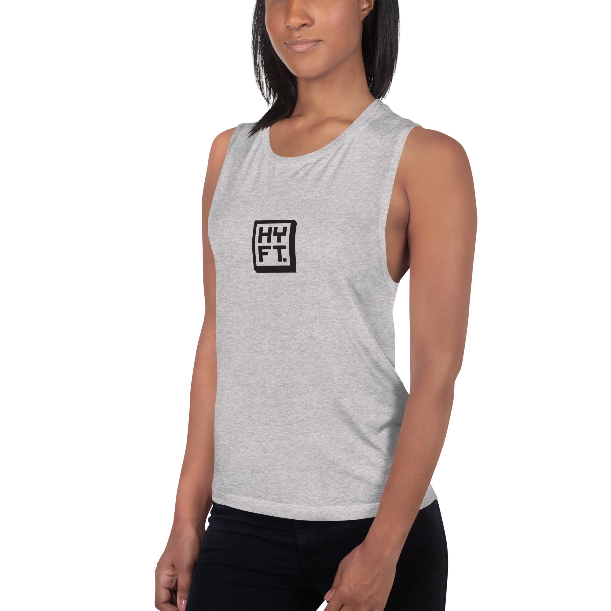 Hoye Fit Boxed Logo - Light Tanks Black Print