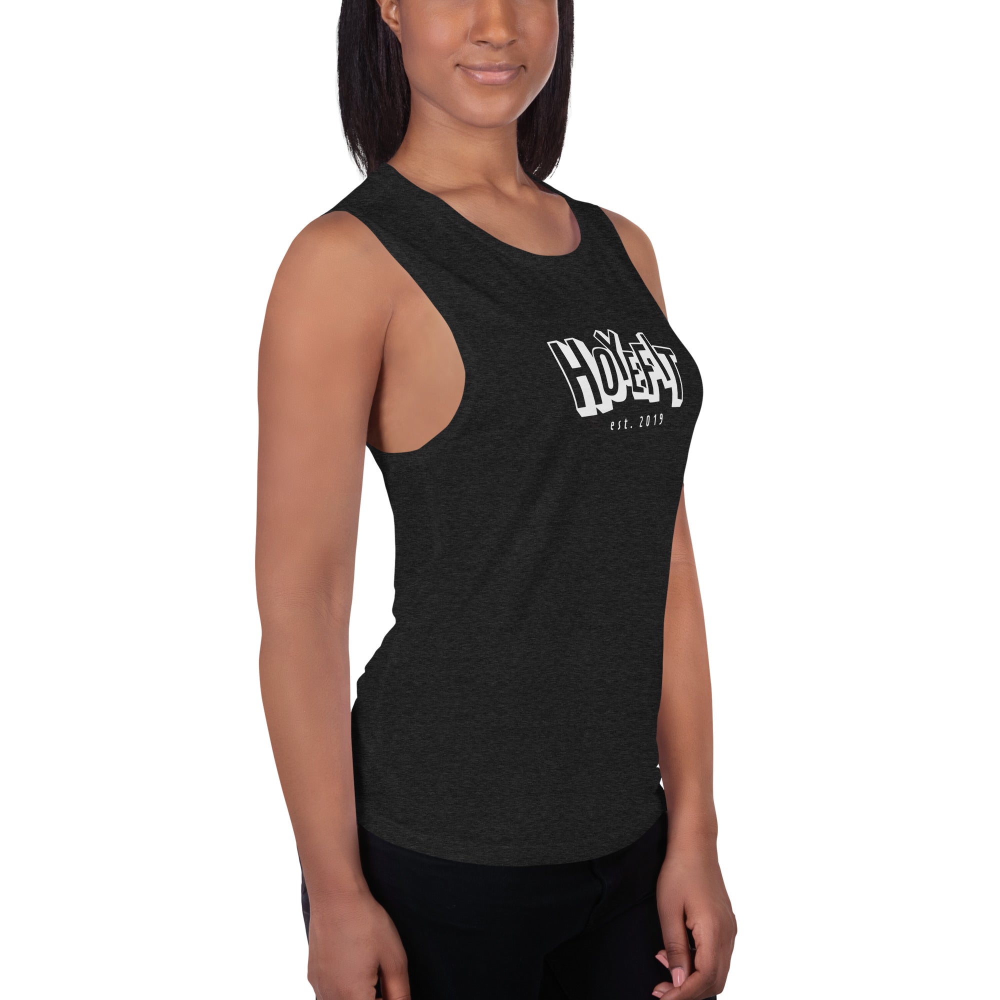 Hoye Fit Block Logo - Dark Tanks with White Print