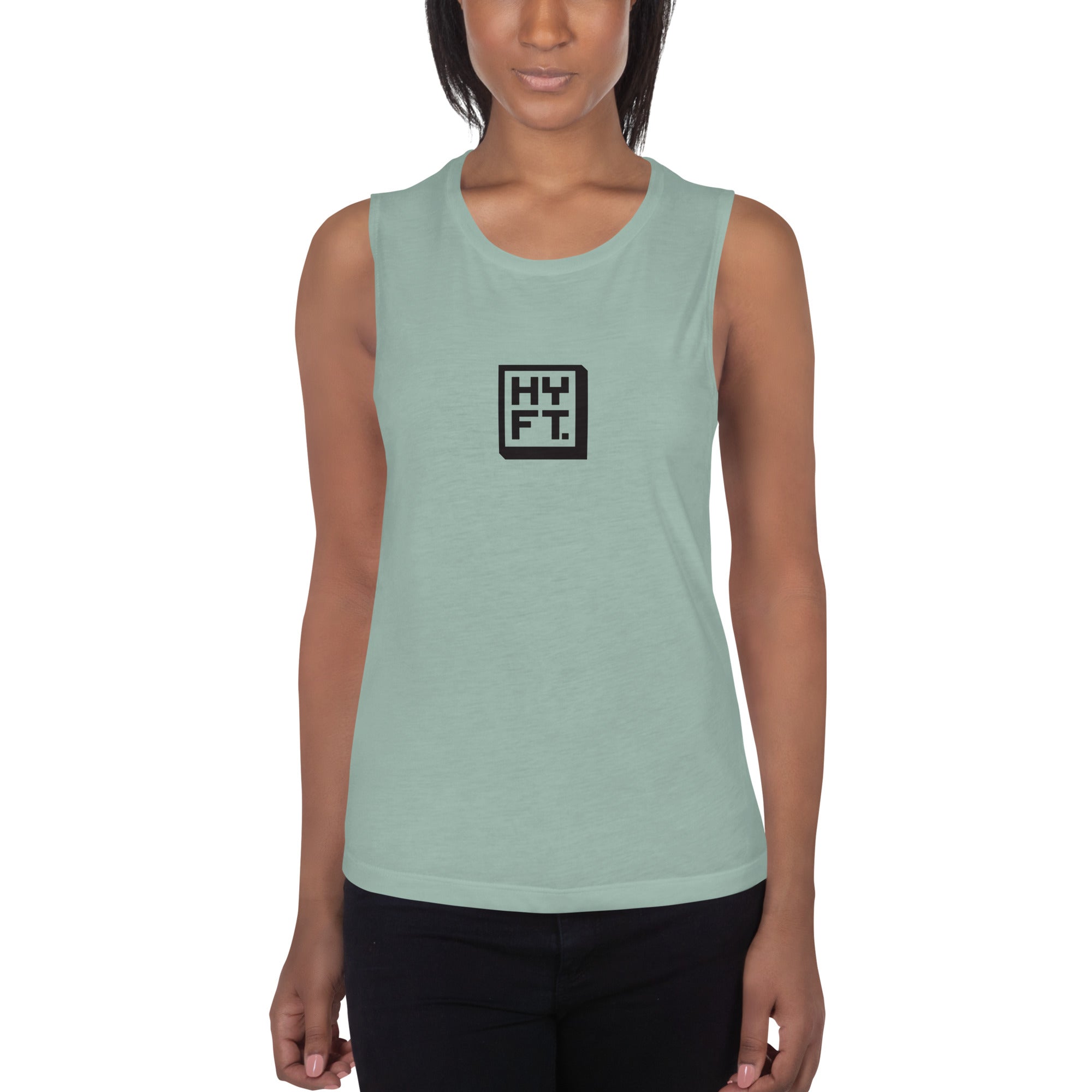 Hoye Fit Boxed Logo - Light Tanks Black Print
