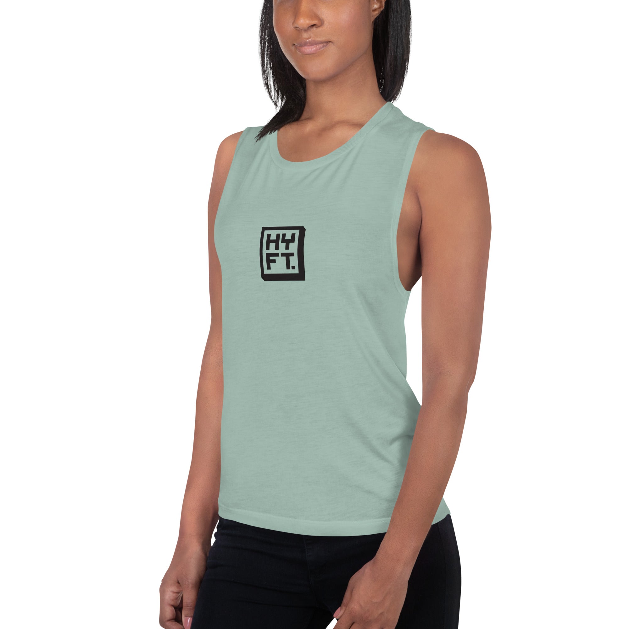 Hoye Fit Boxed Logo - Light Tanks Black Print