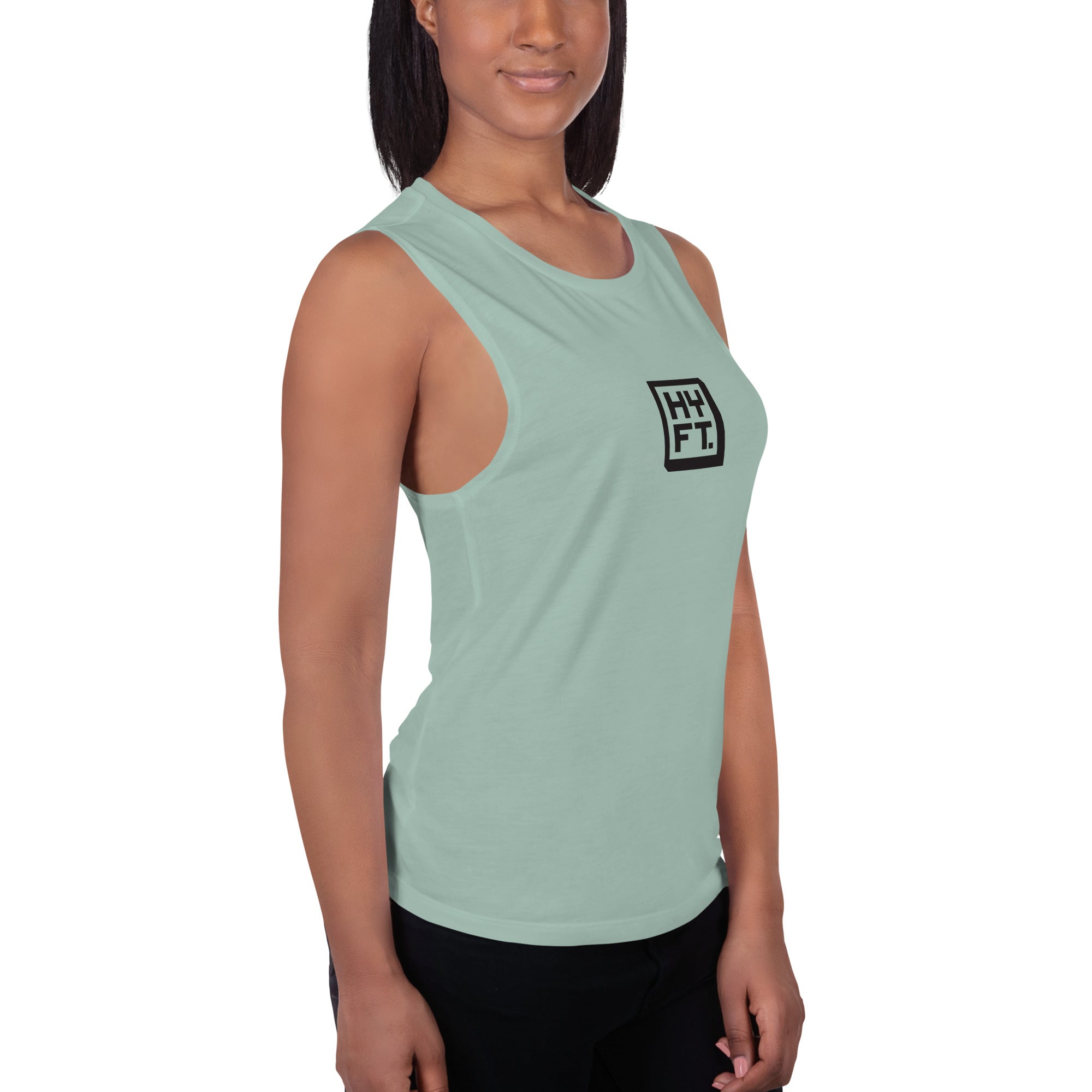 Hoye Fit Boxed Logo - Light Tanks Black Print