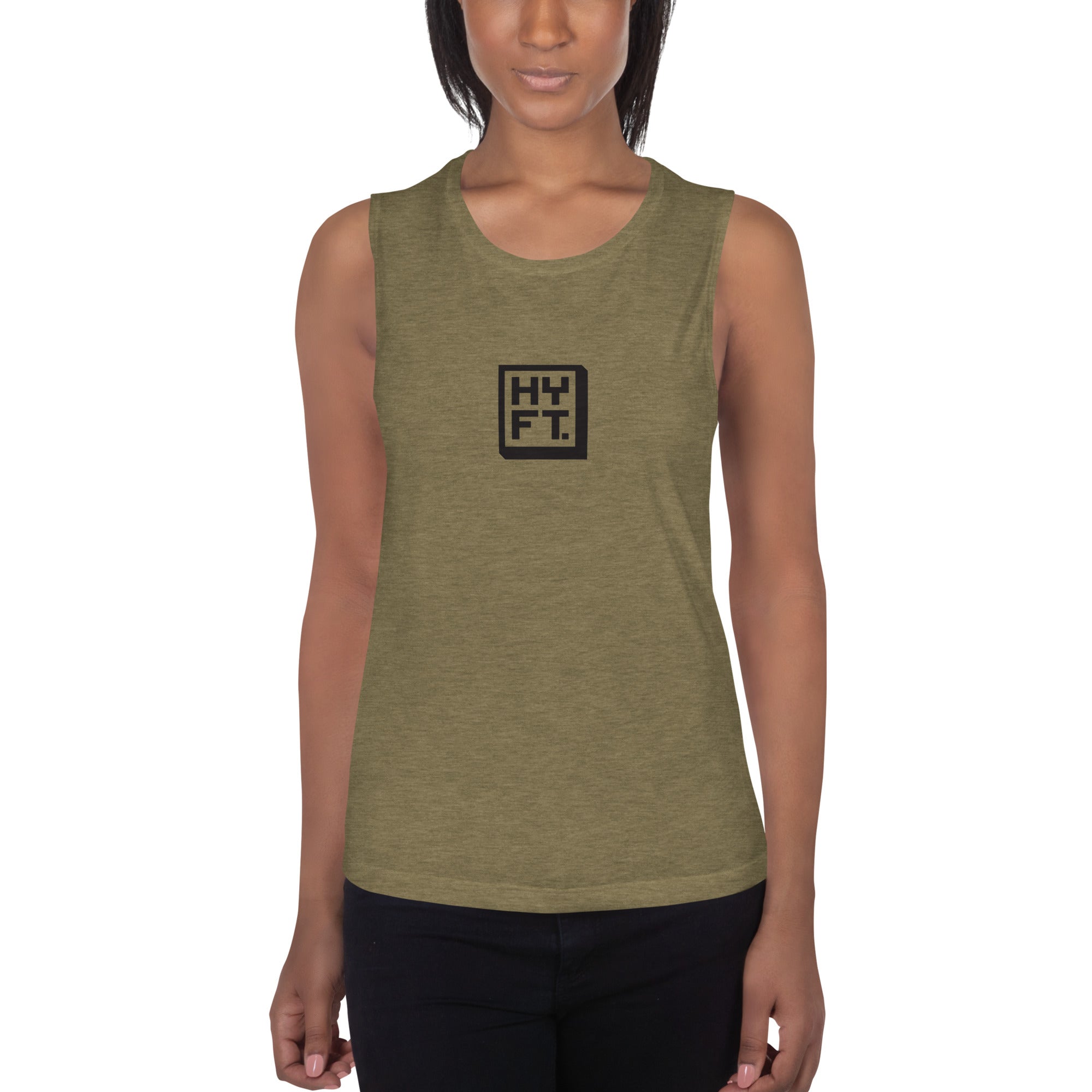Hoye Fit Boxed Logo - Light Tanks Black Print