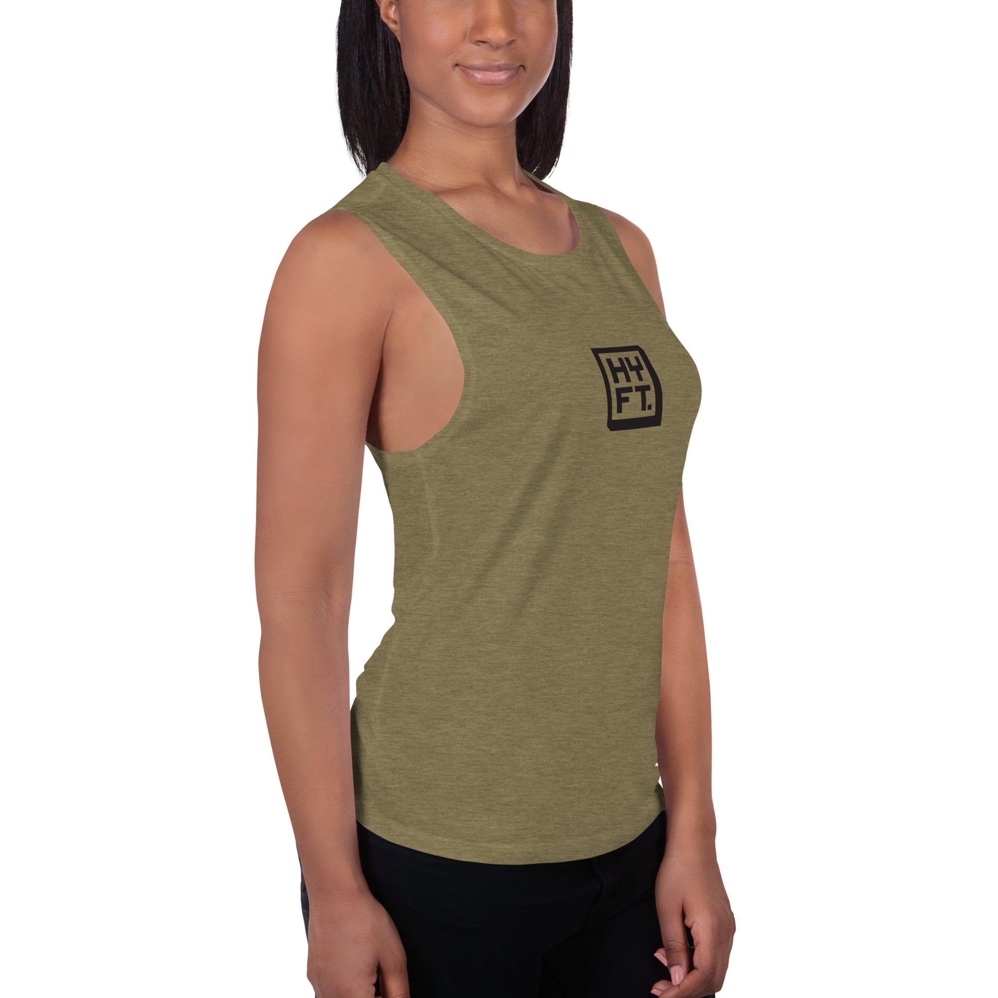 Hoye Fit Boxed Logo - Light Tanks Black Print