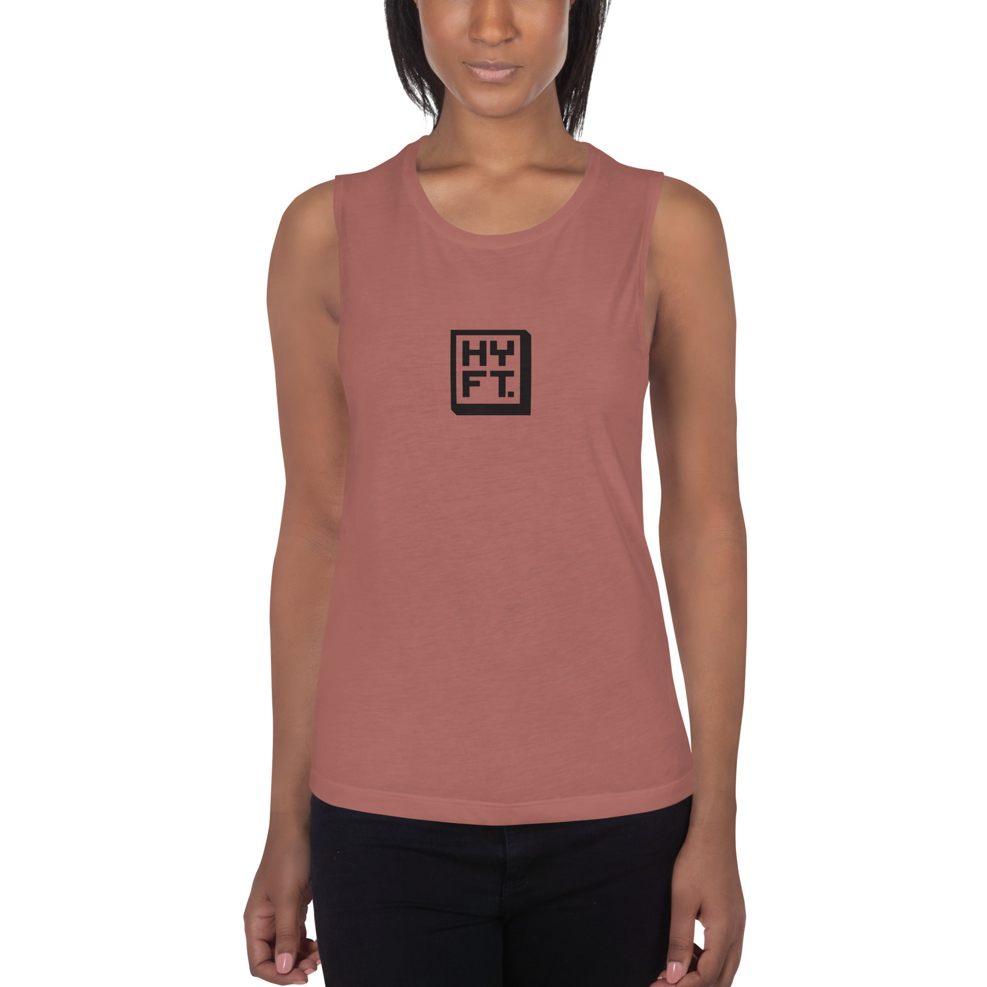 Hoye Fit Boxed Logo - Light Tanks Black Print