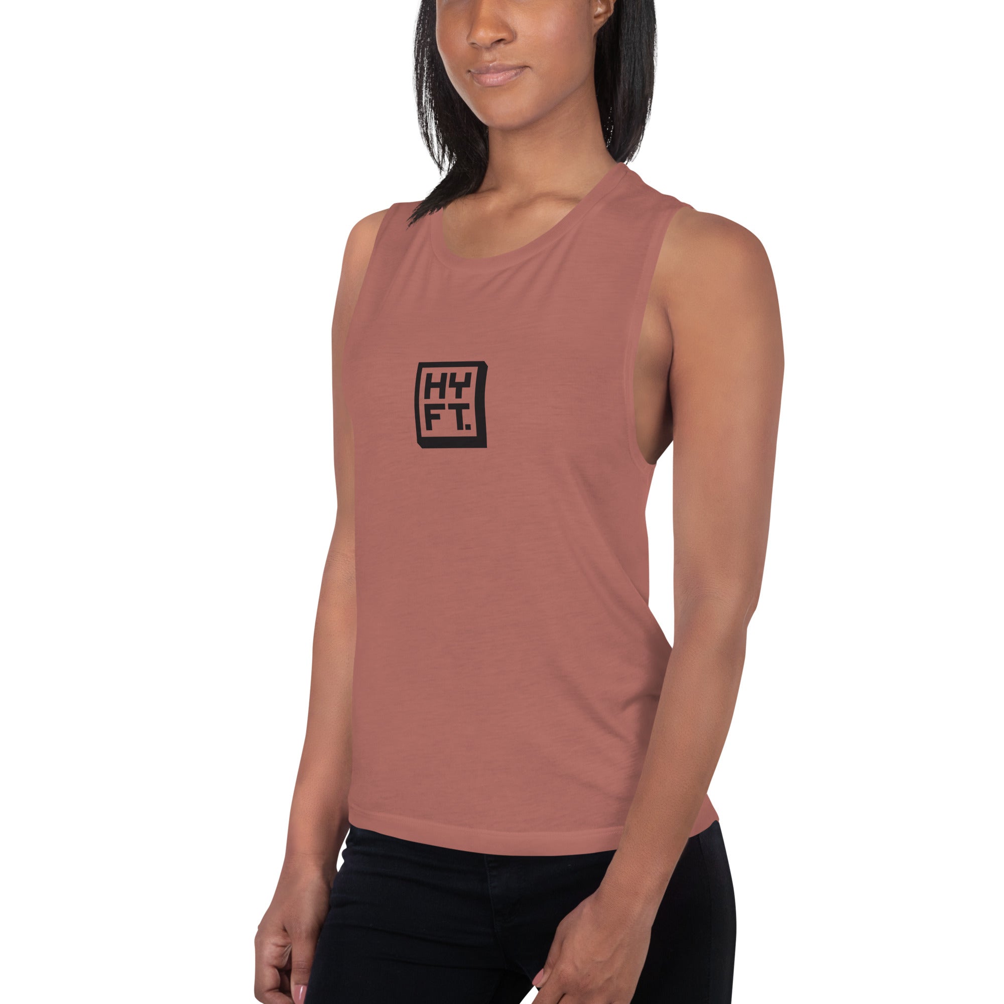 Hoye Fit Boxed Logo - Light Tanks Black Print
