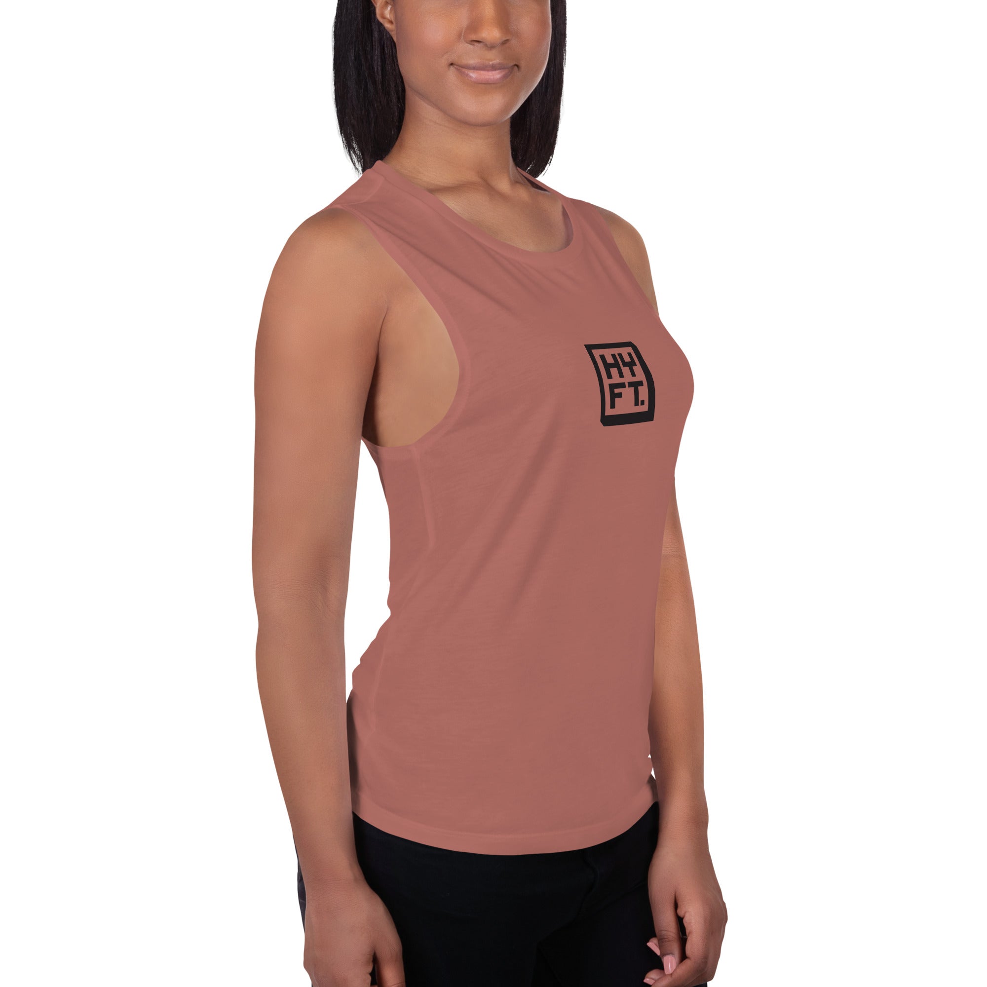 Hoye Fit Boxed Logo - Light Tanks Black Print