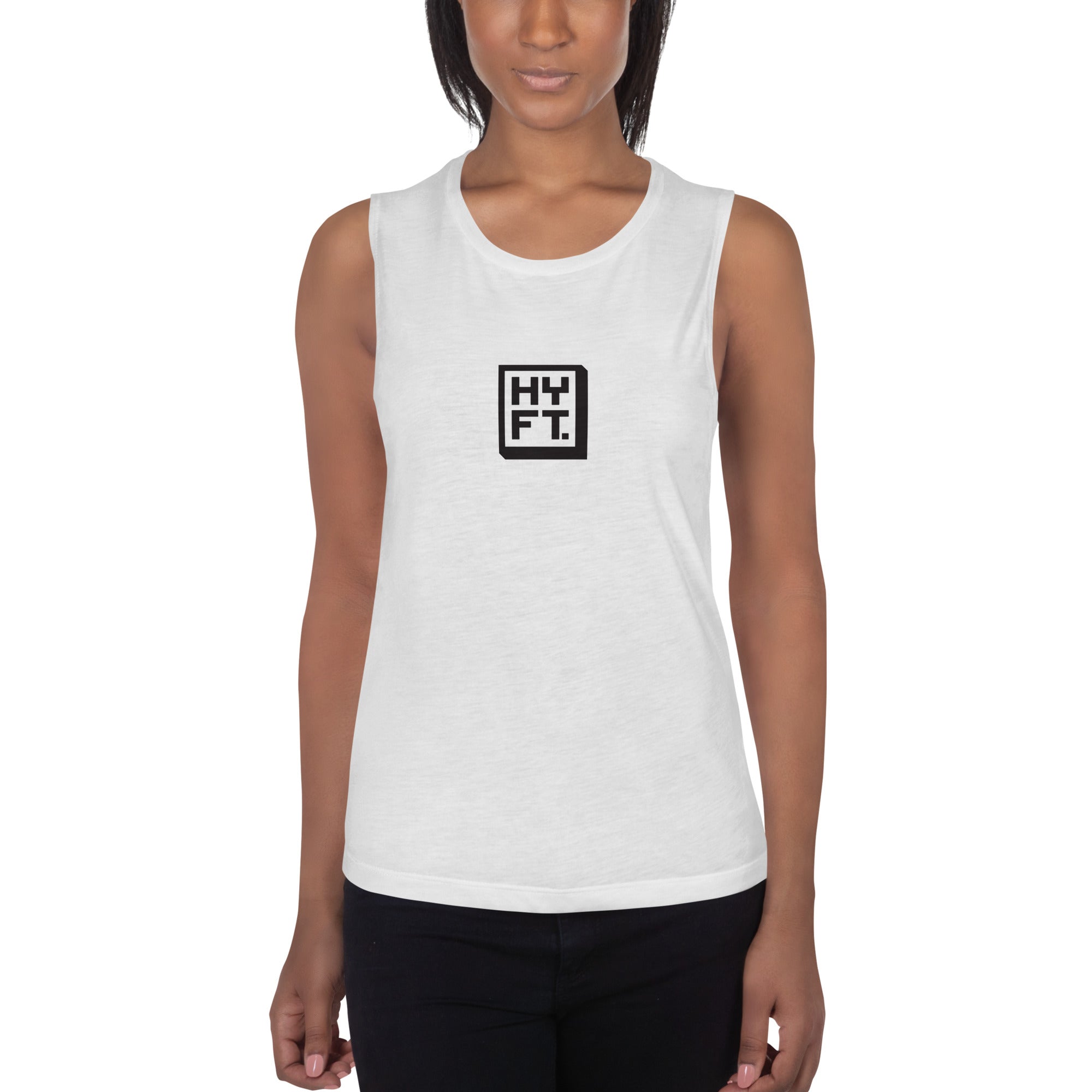 Hoye Fit Boxed Logo - Light Tanks Black Print