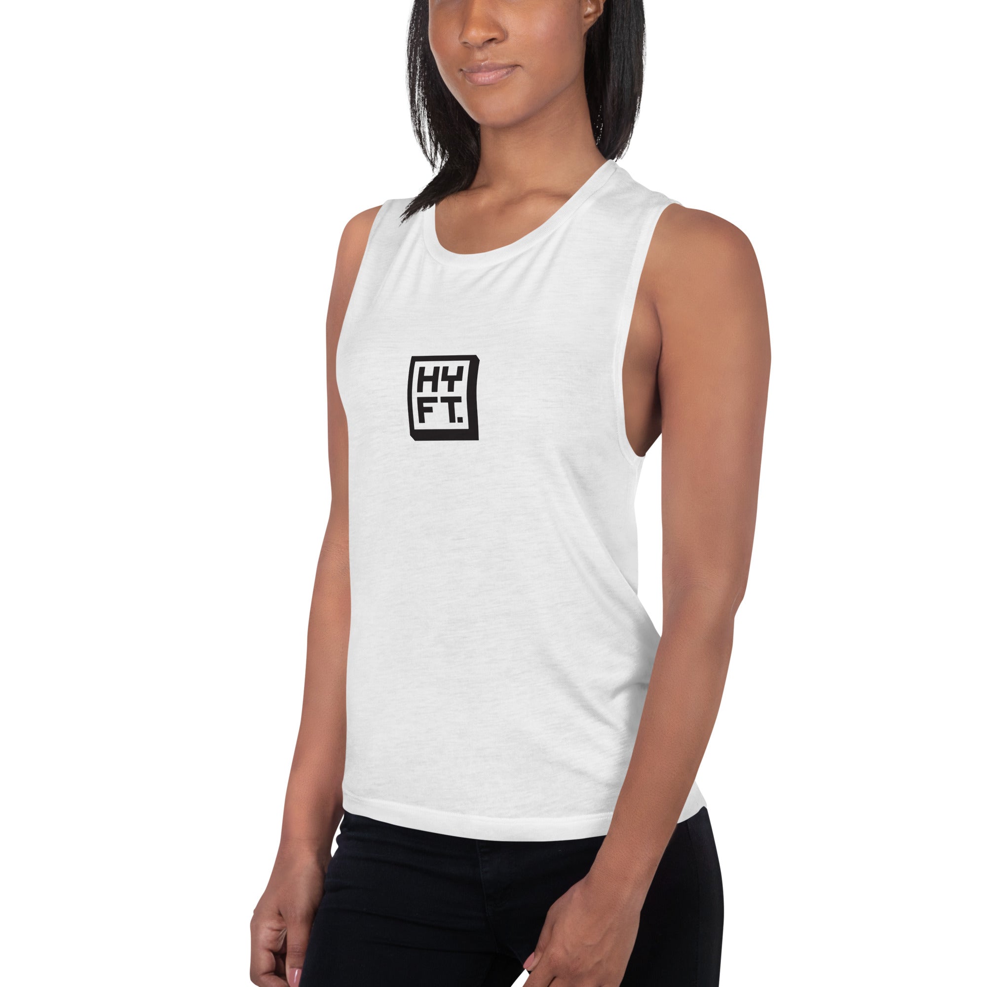 Hoye Fit Boxed Logo - Light Tanks Black Print