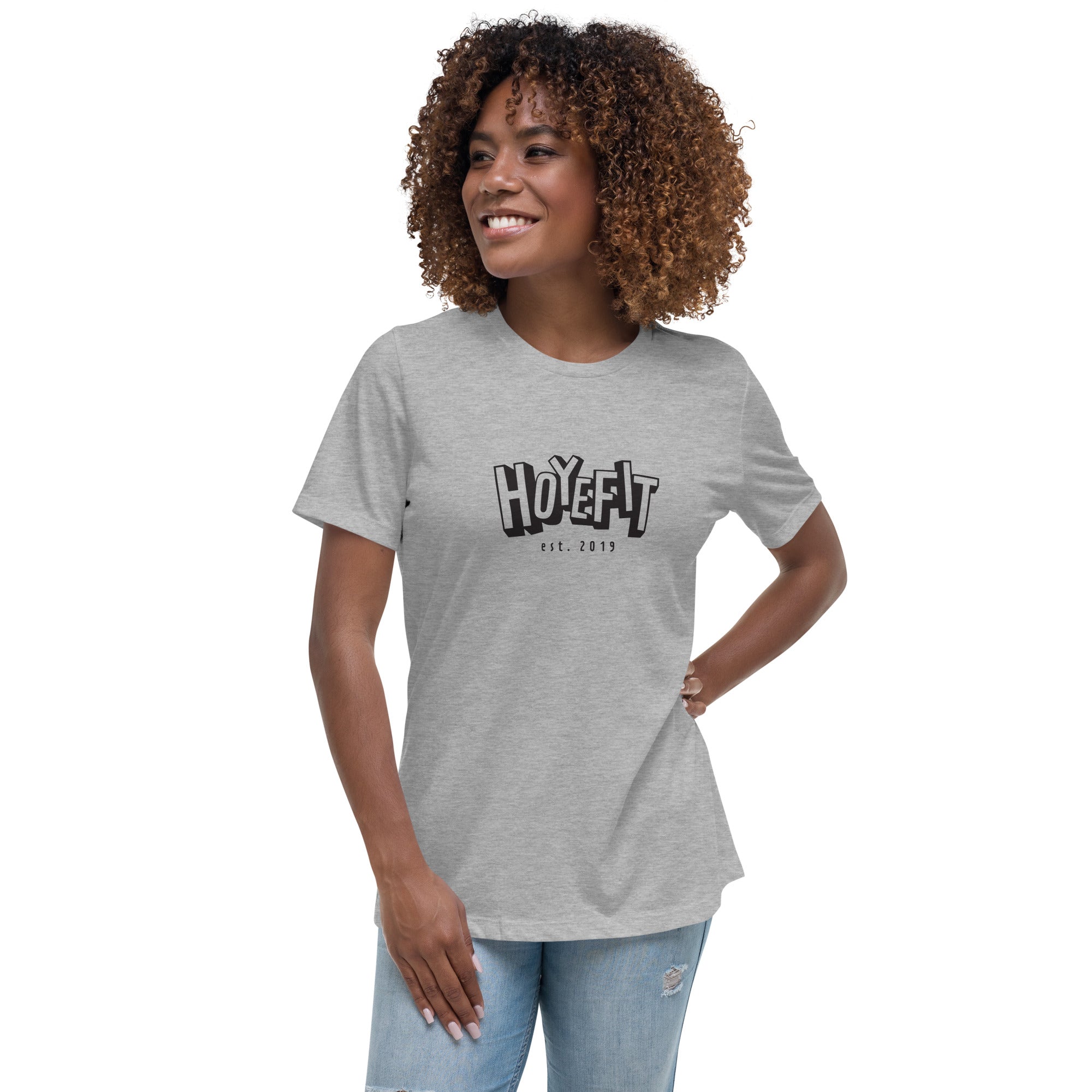 Hoye Fit Block Logo - Light Shirts Black Print