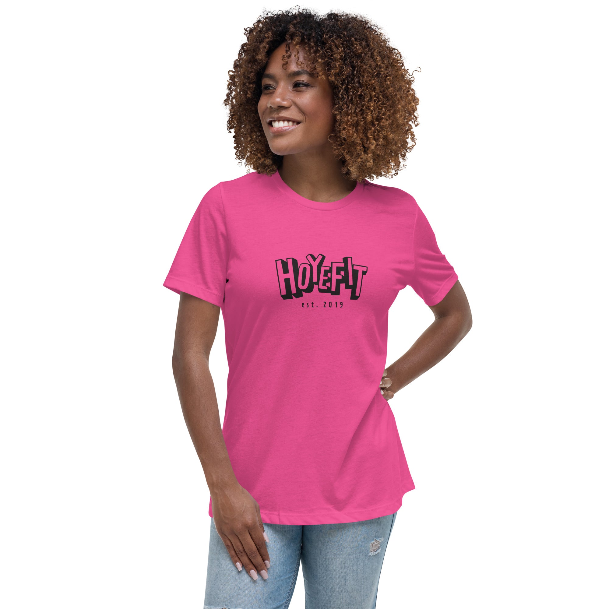 Hoye Fit Block Logo - Light Shirts Black Print