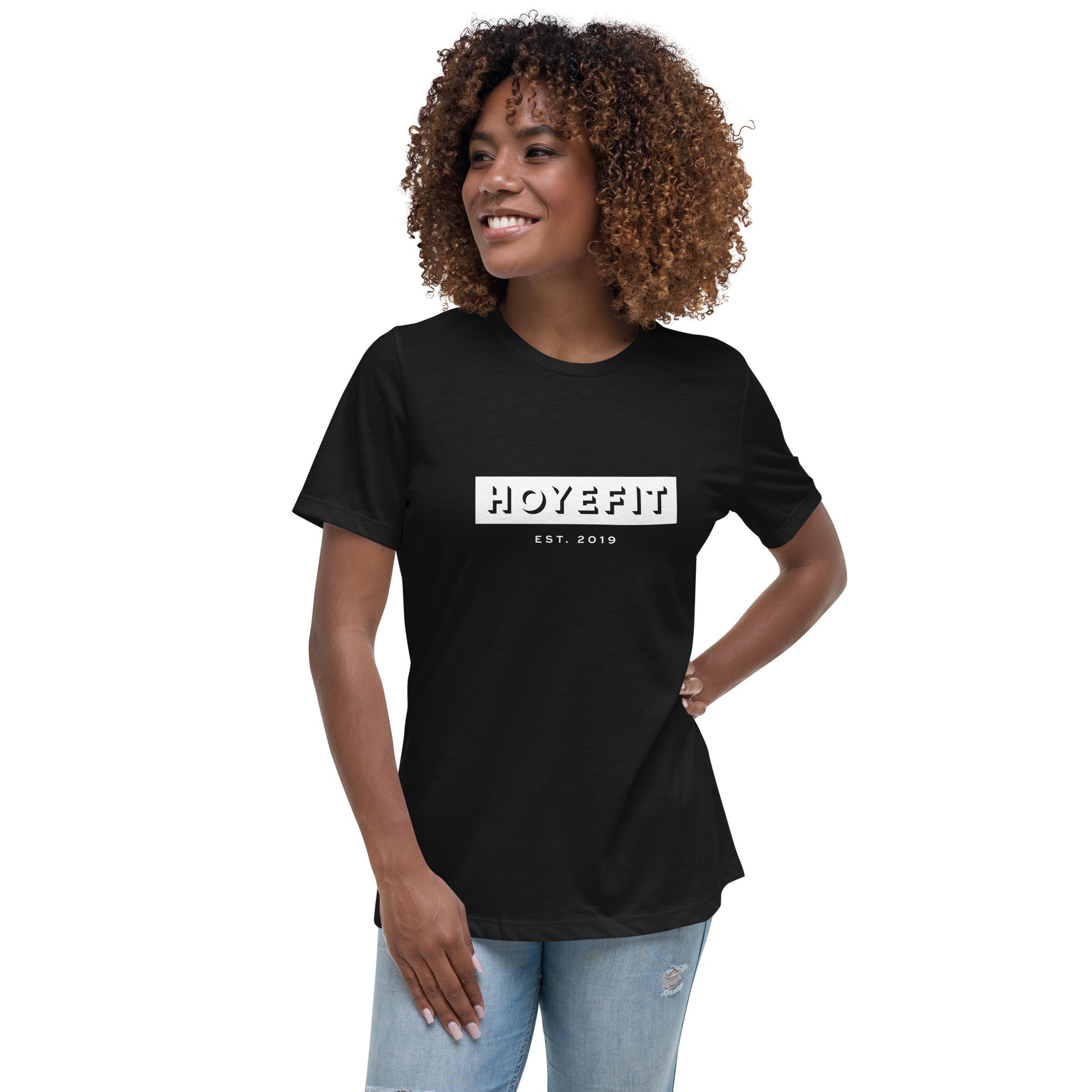 Hoye Fit Drop Logo - Dark Shirts with White Print