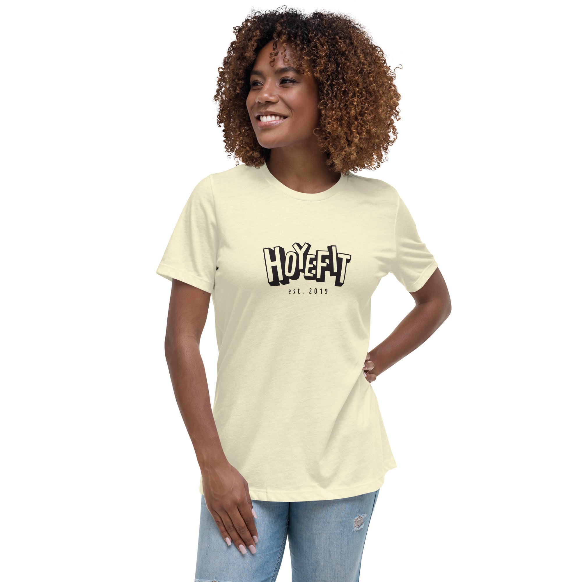 Hoye Fit Block Logo - Light Shirts Black Print