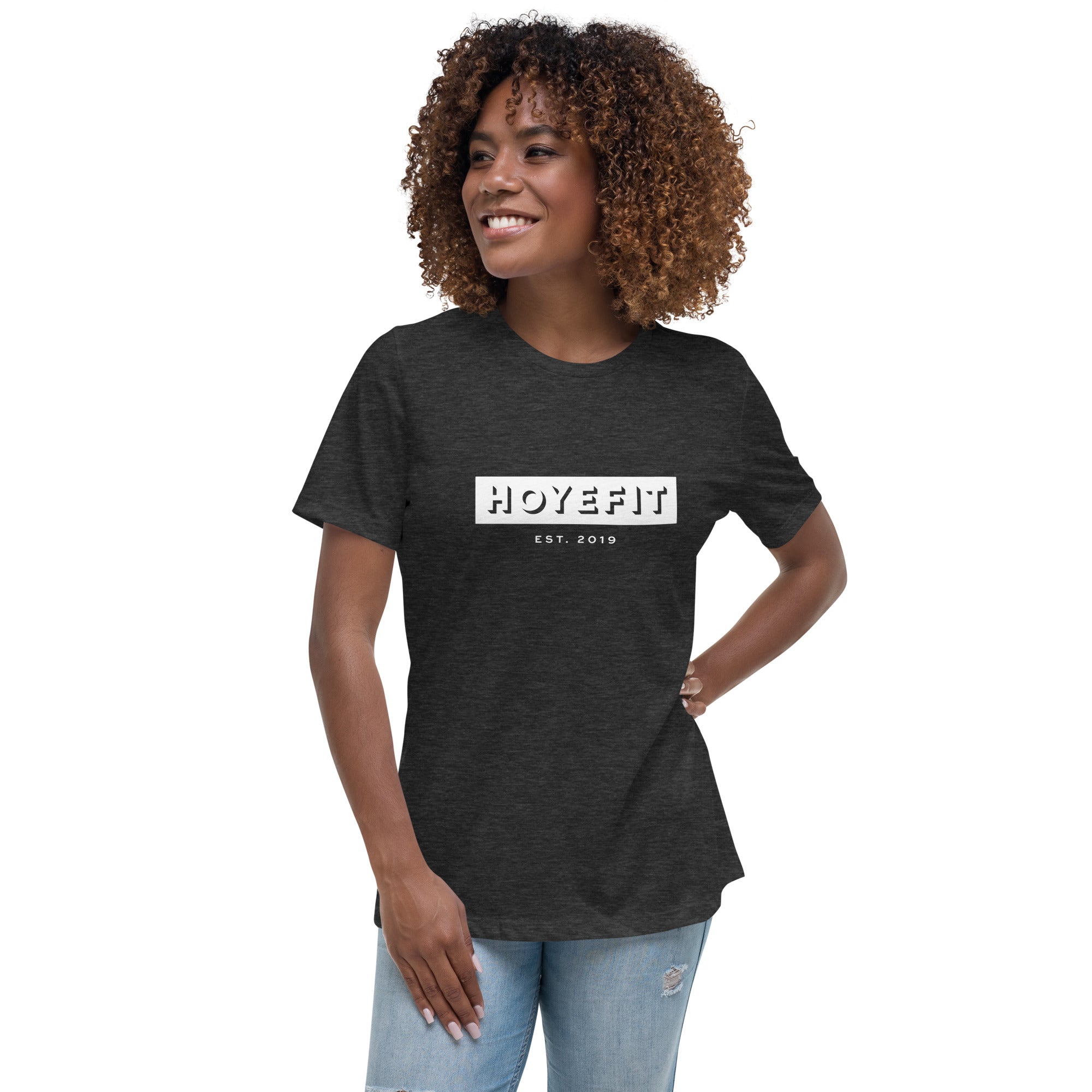 Hoye Fit Drop Logo - Dark Shirts with White Print