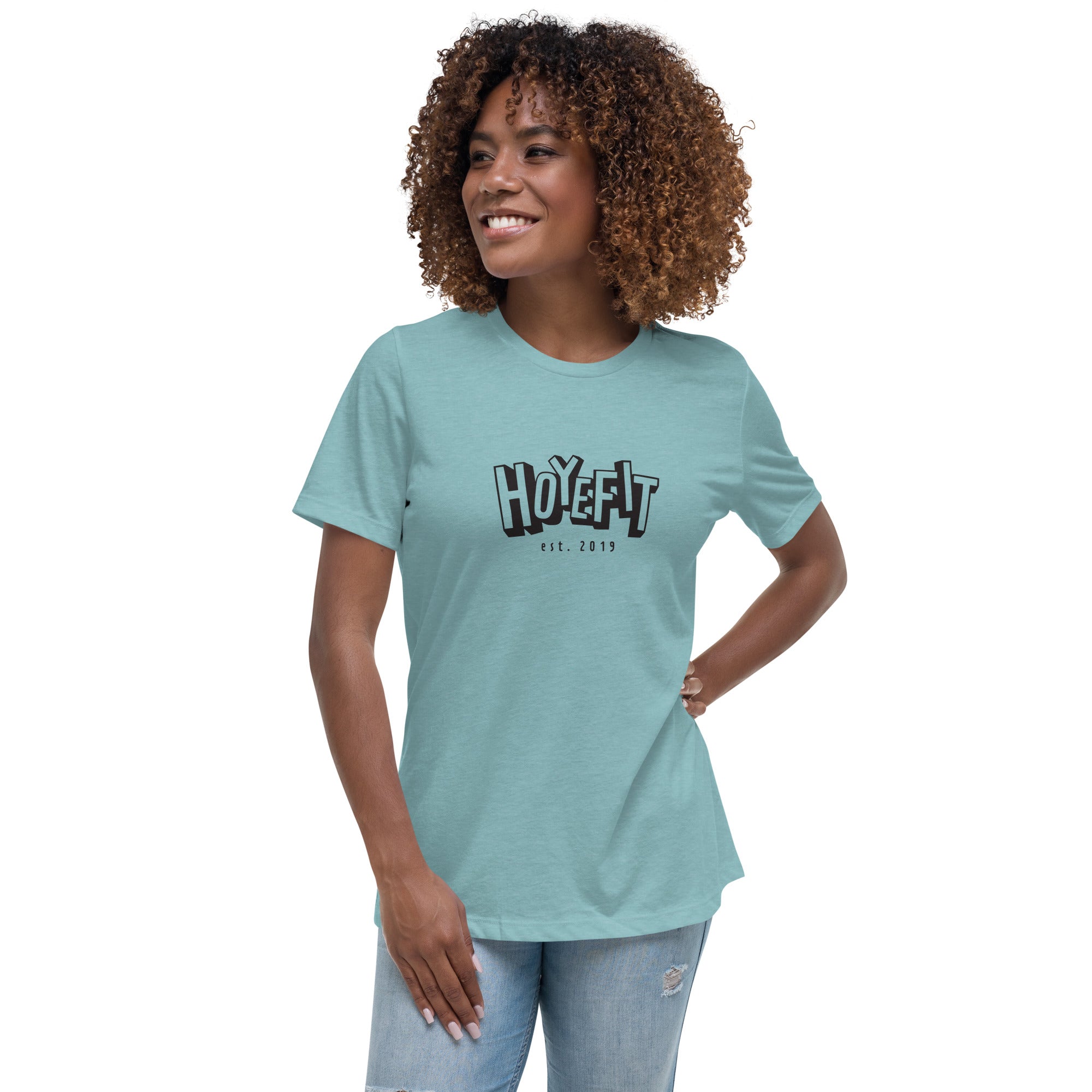 Hoye Fit Block Logo - Light Shirts Black Print