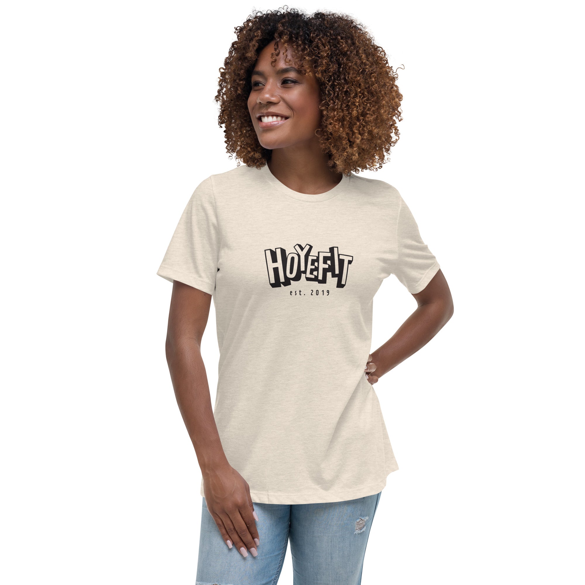 Hoye Fit Block Logo - Light Shirts Black Print