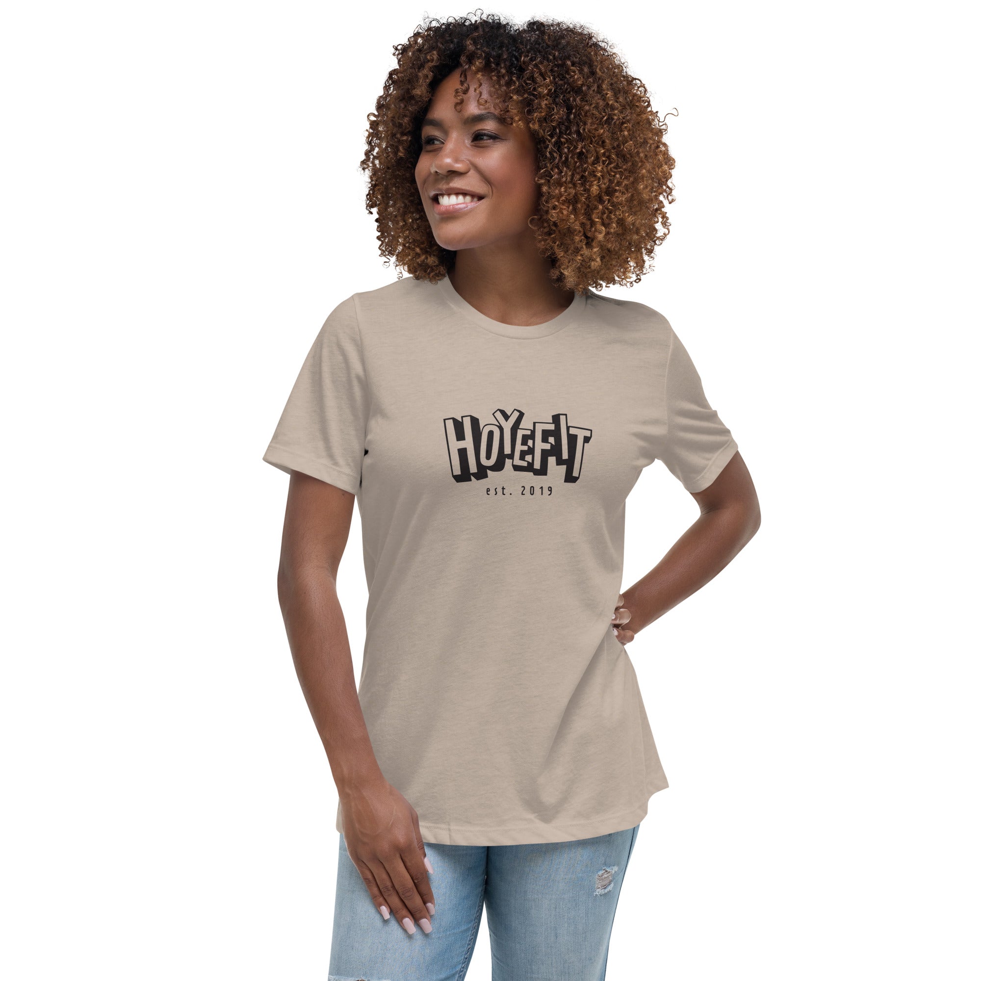 Hoye Fit Block Logo - Light Shirts Black Print