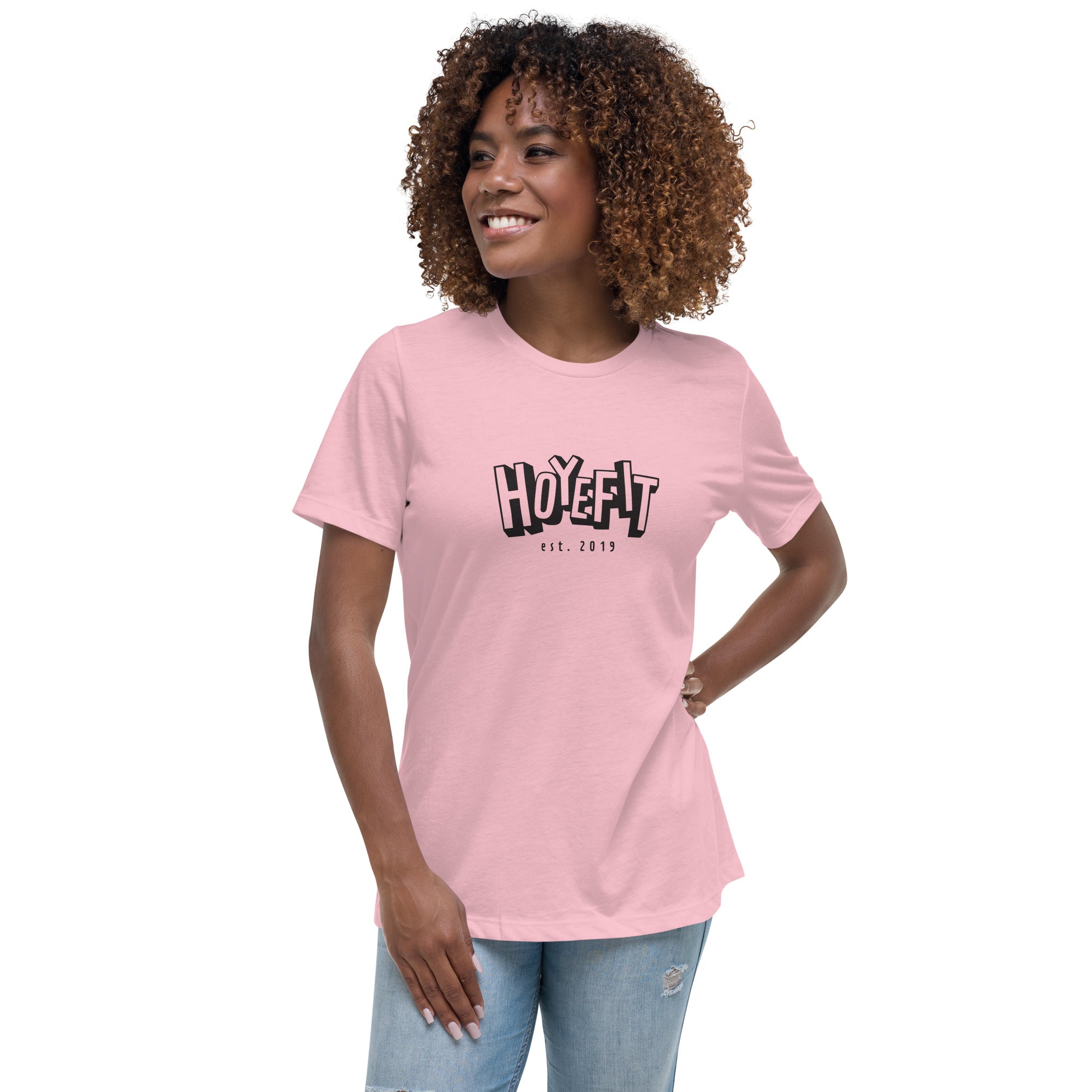 Hoye Fit Block Logo - Light Shirts Black Print