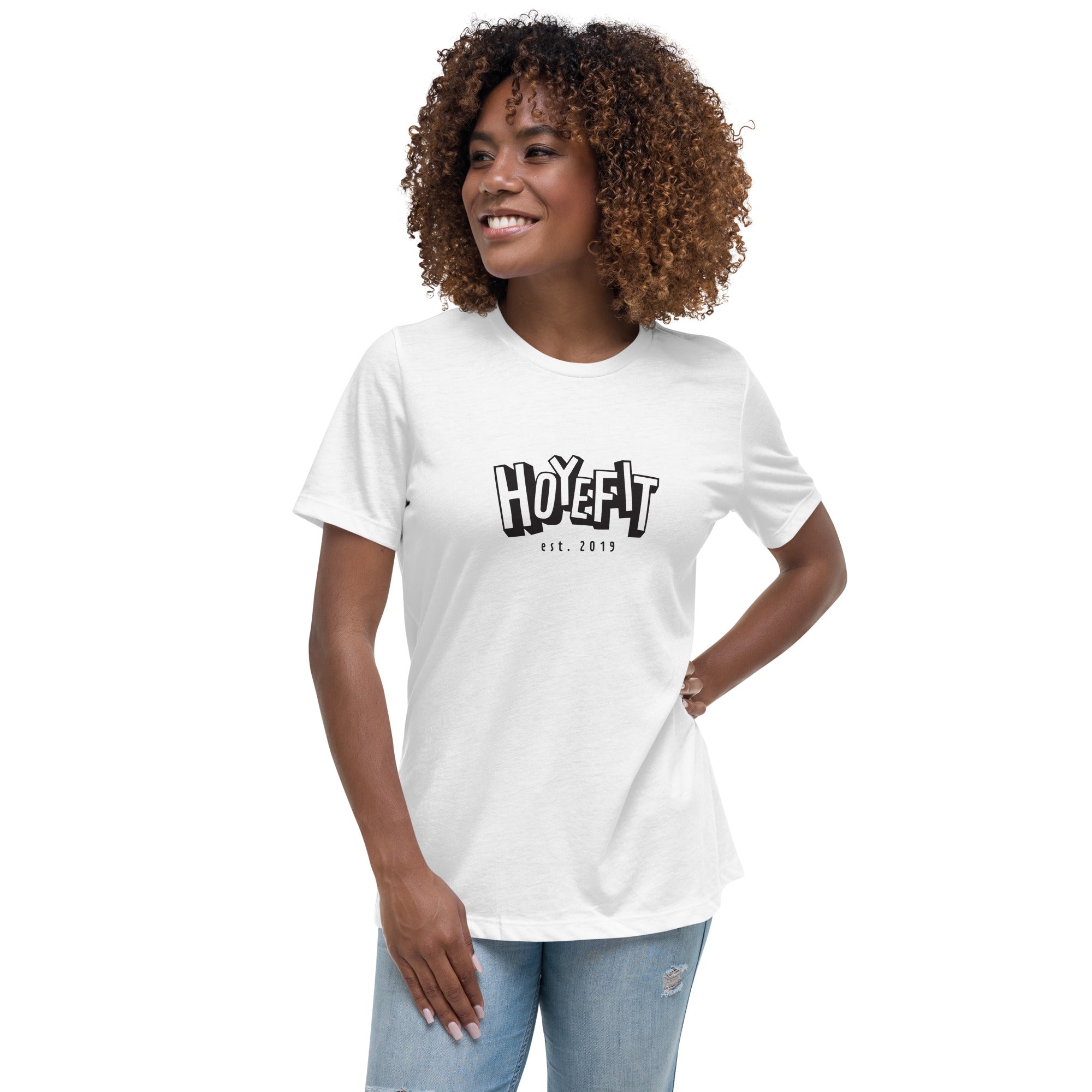 Hoye Fit Block Logo - Light Shirts Black Print